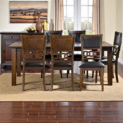 Brown Dining Room Chairs Set of 6 – Solid Wood Dining Table Seating
