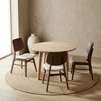 Solid Wood Walnut Dining Chairs for Kitchen and Dining Room Table, Set of 6