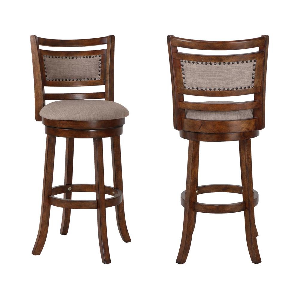 Swivel Bar Stools with Backs – Extra Tall Counter Height Stools, Set of 2