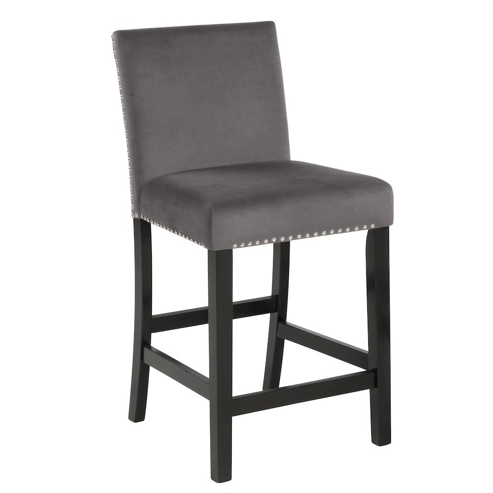 Celeste Wood Counter Chair in Gray (Set of 4)
