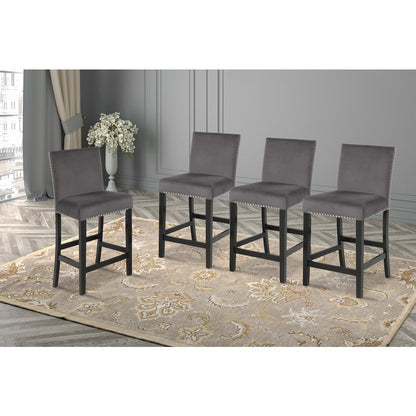 Celeste Wood Counter Chair in Gray (Set of 4)