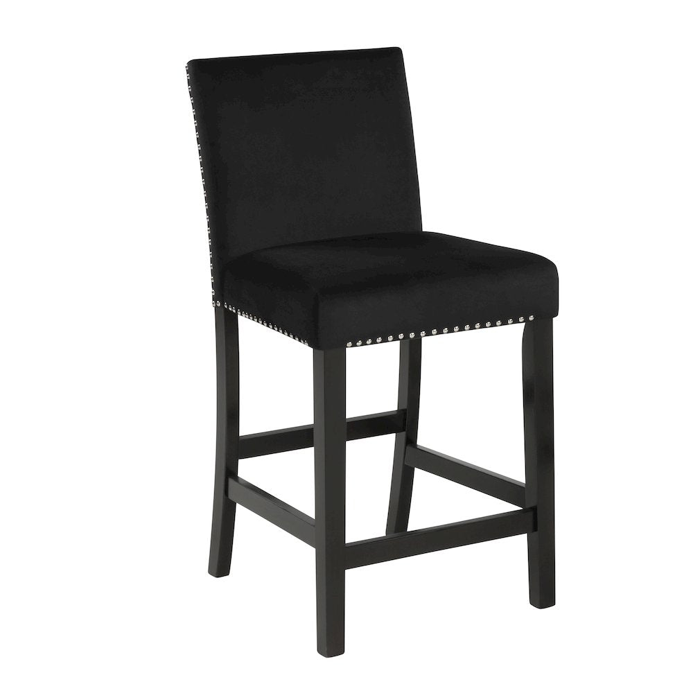 Celeste Wood Counter Chair in Black (Set of 4)
