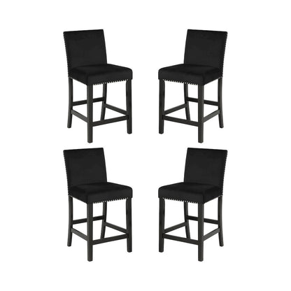 Celeste Wood Counter Chair in Black (Set of 4)