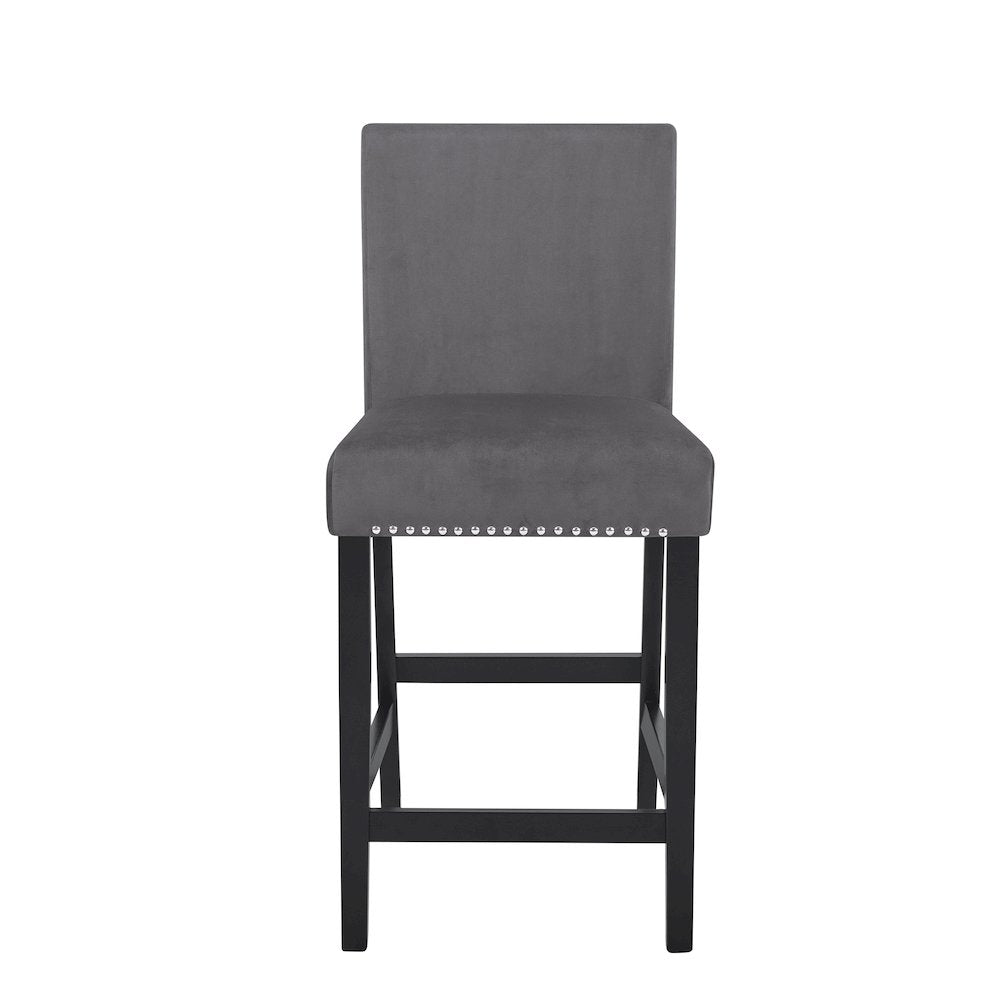Celeste Wood Counter Chair in Gray (Set of 6)