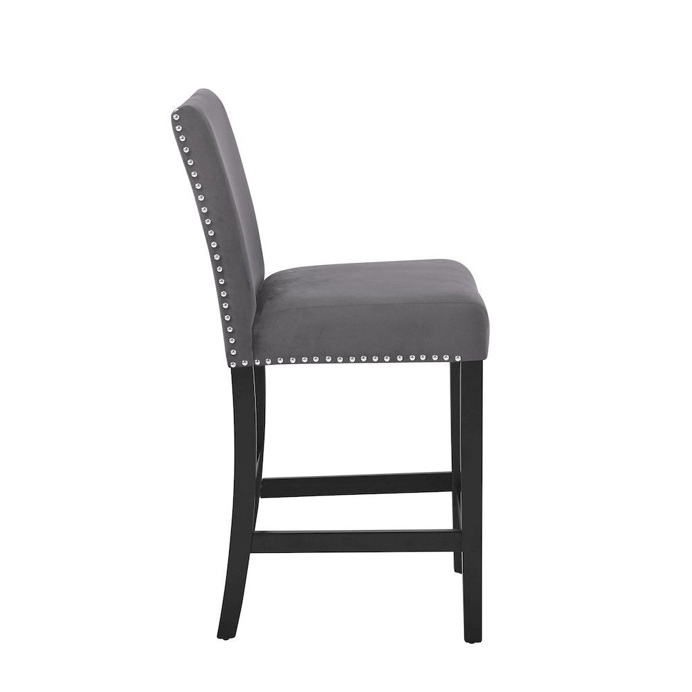 Celeste Wood Counter Chair in Gray (Set of 6)