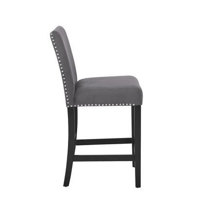 Celeste Wood Counter Chair in Gray (Set of 6)