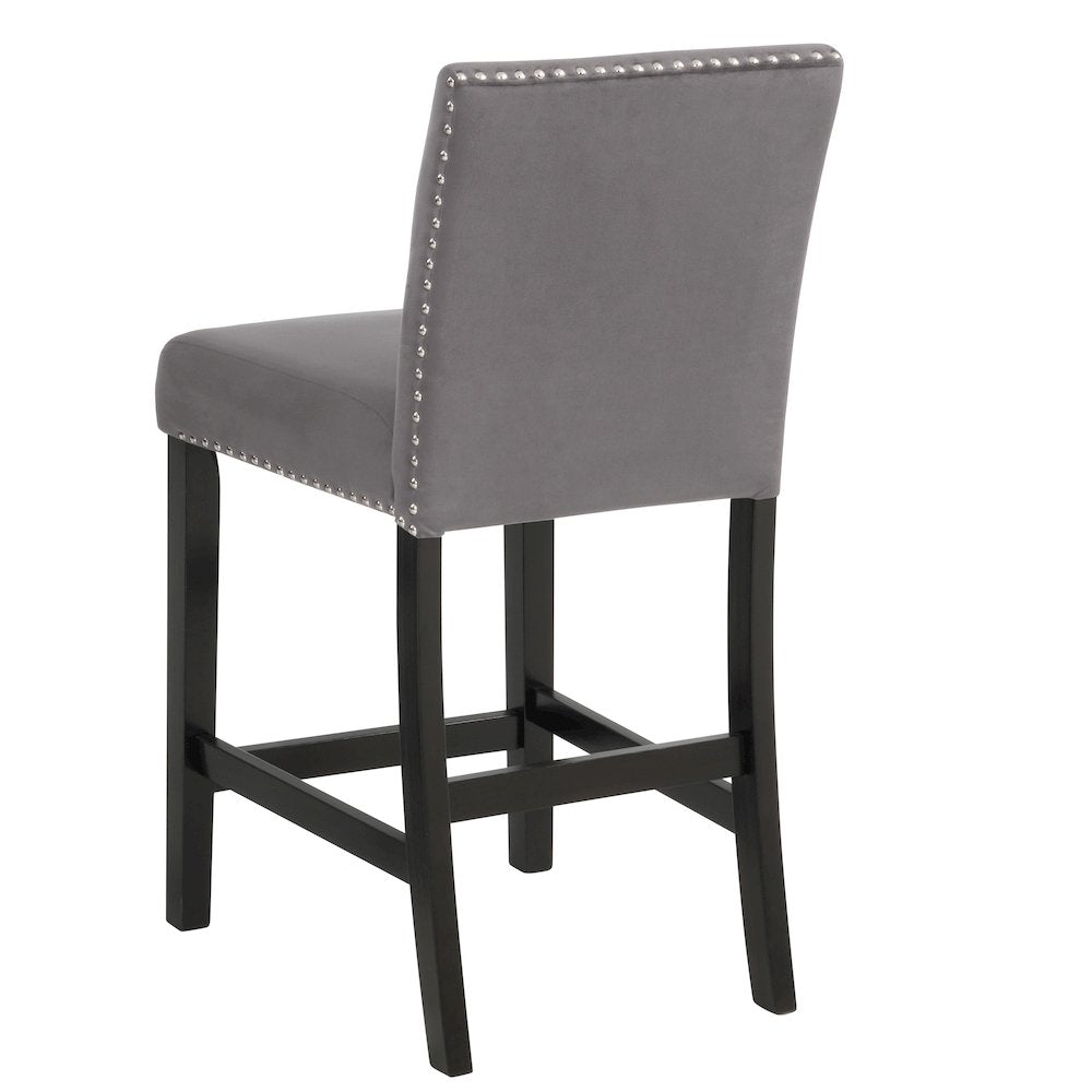 Celeste Wood Counter Chair in Gray (Set of 6)