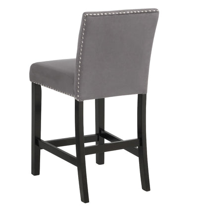 Celeste Wood Counter Chair in Gray (Set of 6)