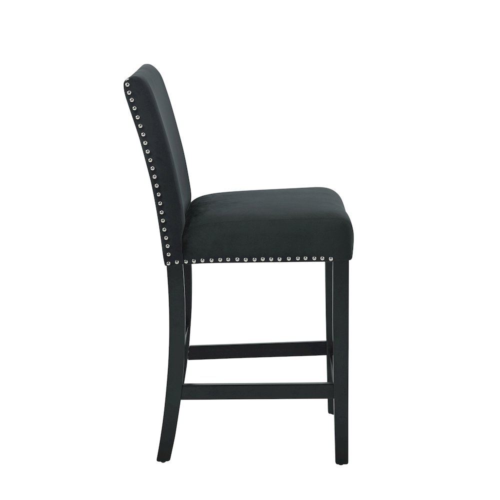 Celeste Wood Counter Chair in Black (Set of 6)