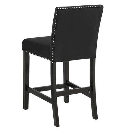 Celeste Wood Counter Chair in Black (Set of 6)