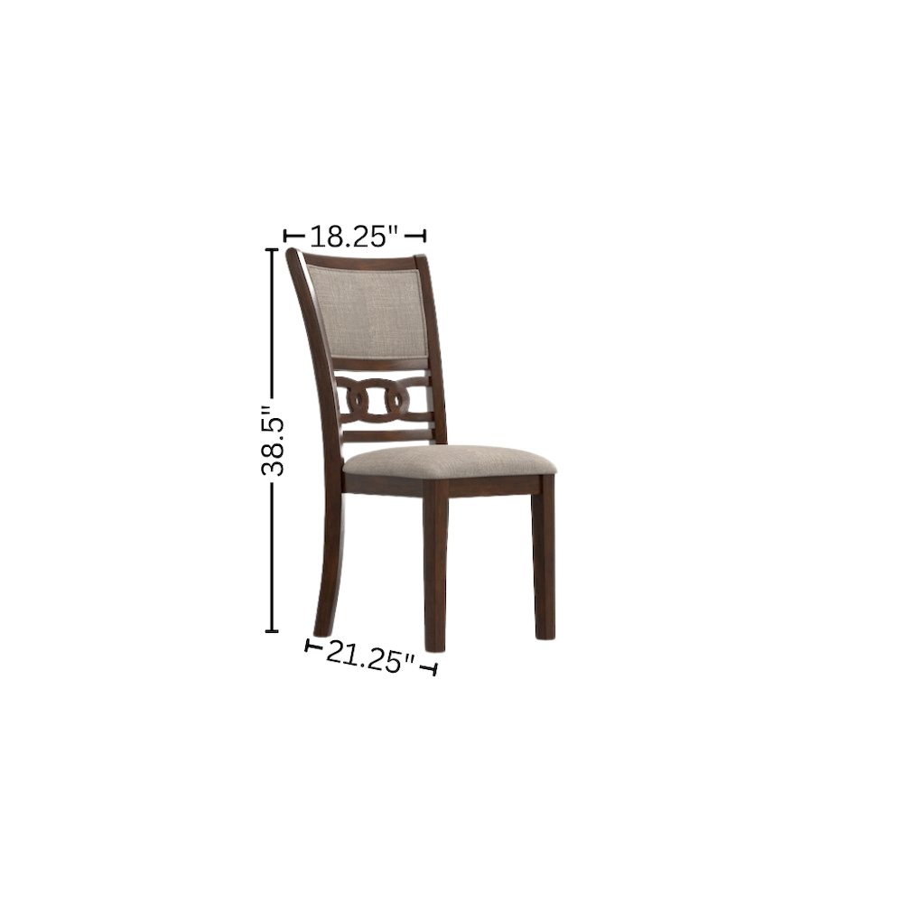 Cherry Brown 5-Piece Wood Round Dining Set, Traditional Finish