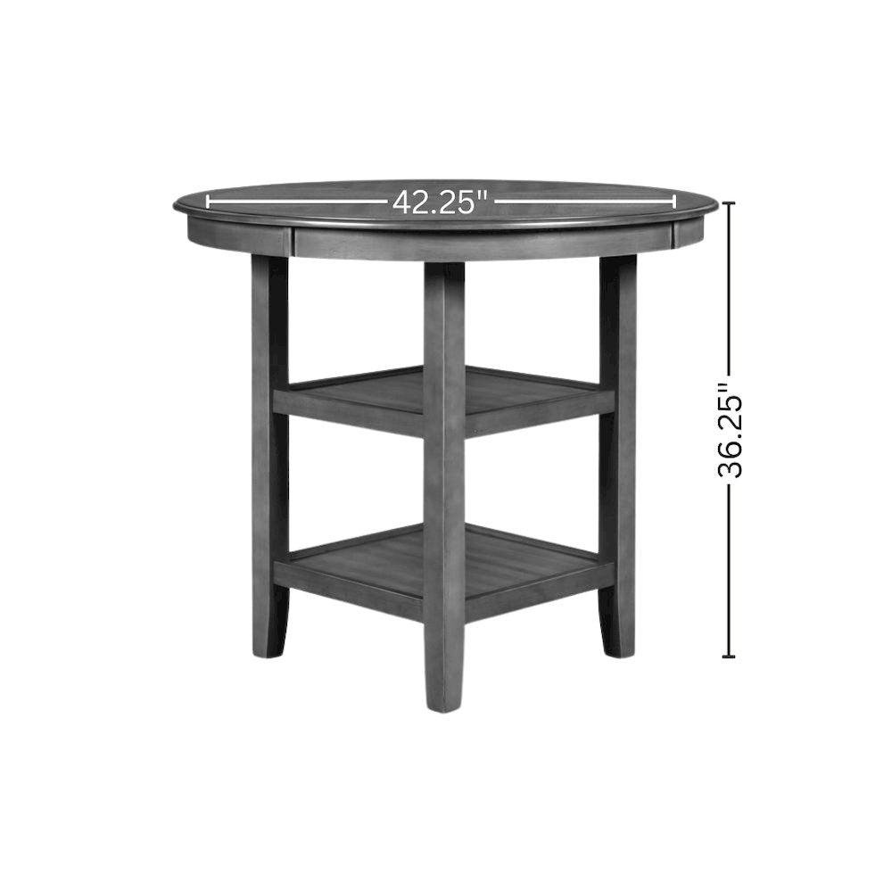 Gray Wood Dining Table Set for 4 – Kitchen Table Chairs Set of 5-pcs