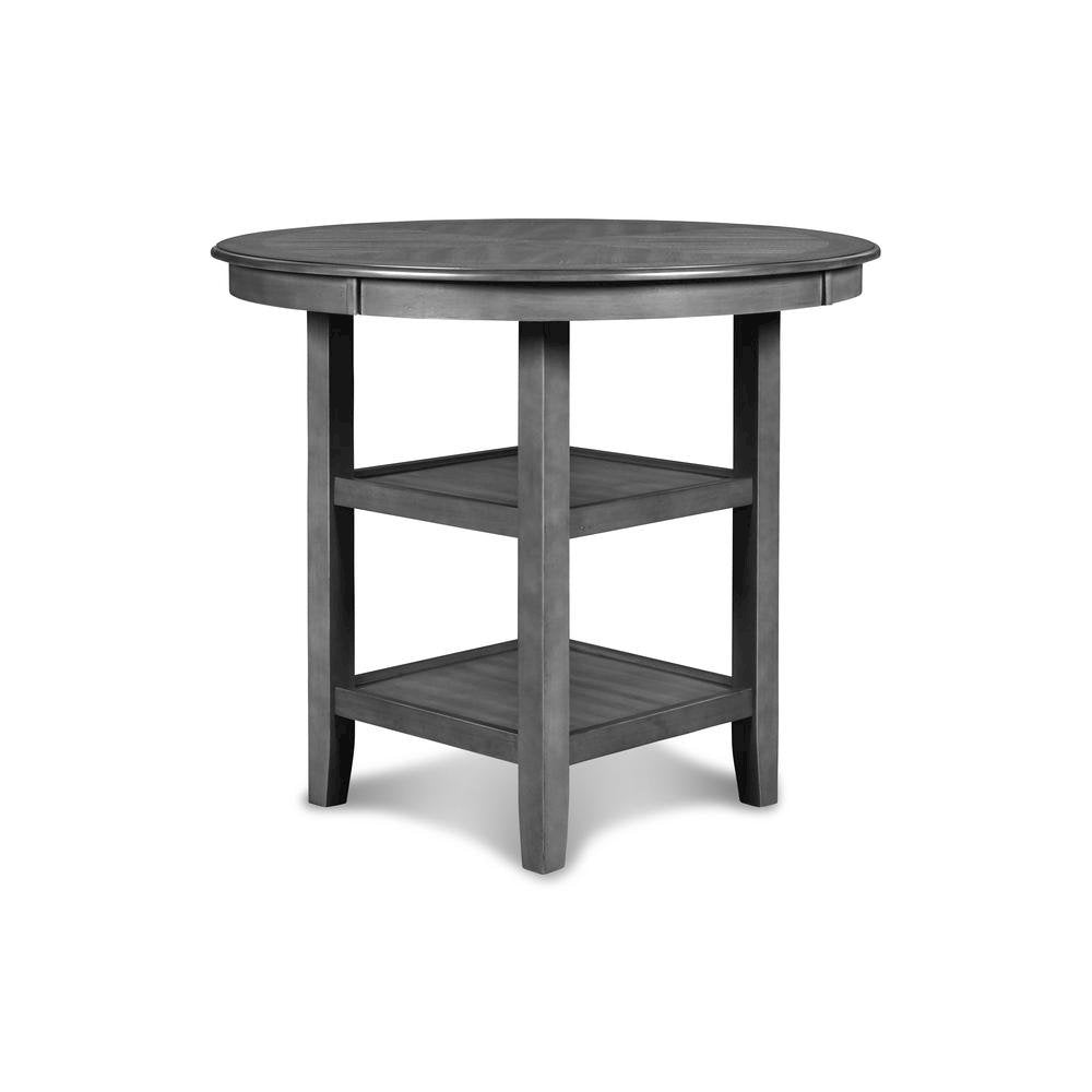 Gray Wood Dining Table Set for 4 – Kitchen Table Chairs Set of 5-pcs