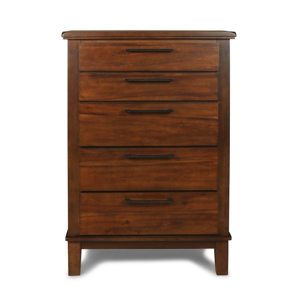 Cagney 3-Pc Wood Bedroom Set with Chest in Chestnut