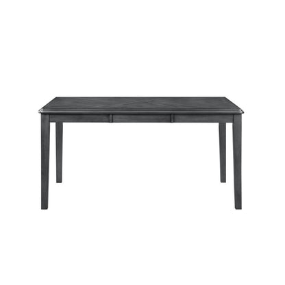 Gia 5-Piece 60" Wood Rectangle Dining Set with 4 Chairs in Gray