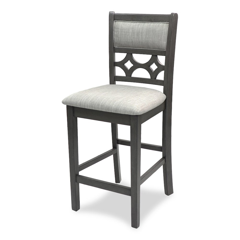 Furniture Mitchell 5-Piece Transitional Wood Counter Set in Gray