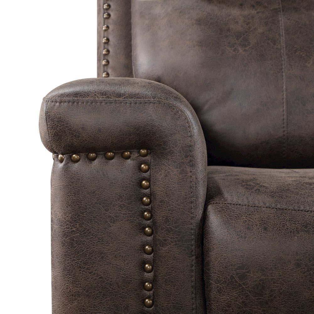 Quade Sofa W/Pwr Fr-Mocha