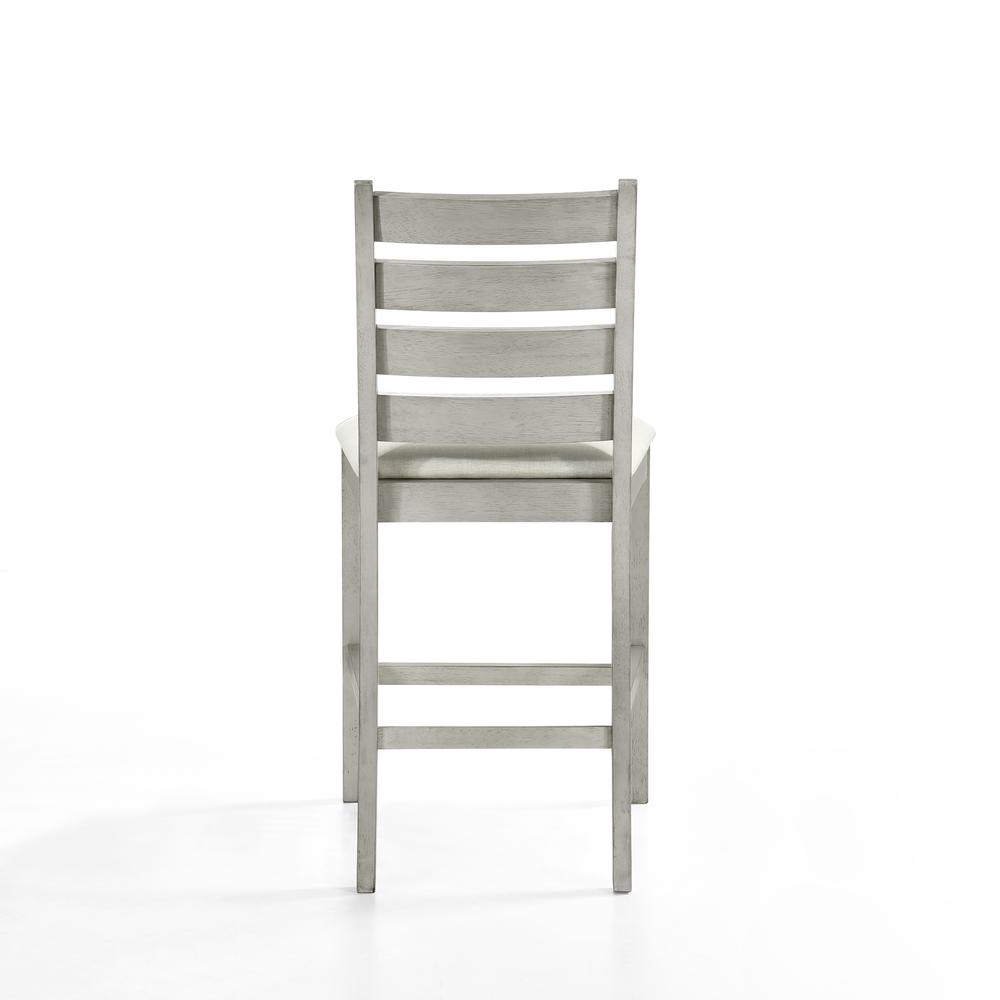 Furniture Pascal Wood Counter Chair in Driftwood (Set of 2)