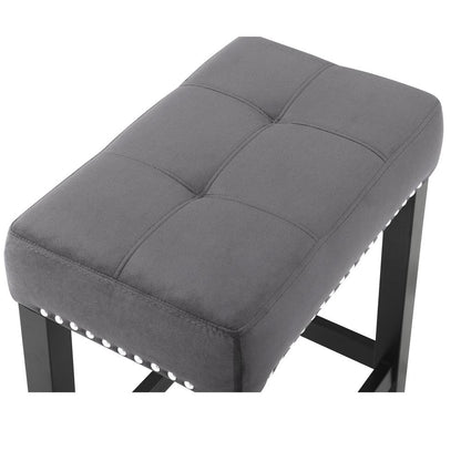 Furniture Celeste 4-Piece Faux Marble & Wood Bar Set in Gray
