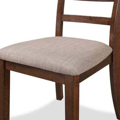 Cori 5-Piece Wood Round Dining Table Set with 4 Chairs in Cherry