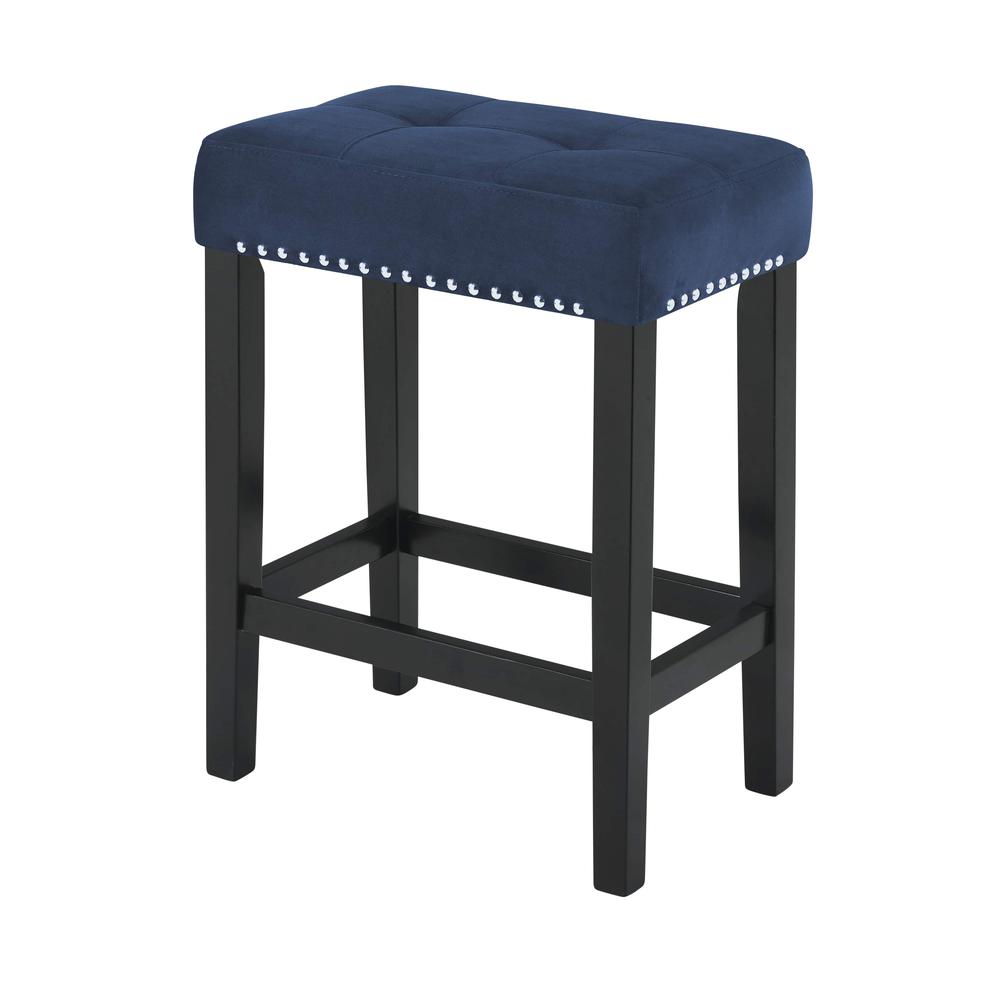 Furniture Celeste 4-Piece Faux Marble & Wood Bar Set in Blue