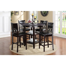 Gia 5-Piece Transitional Wood Dining Set in Ebony