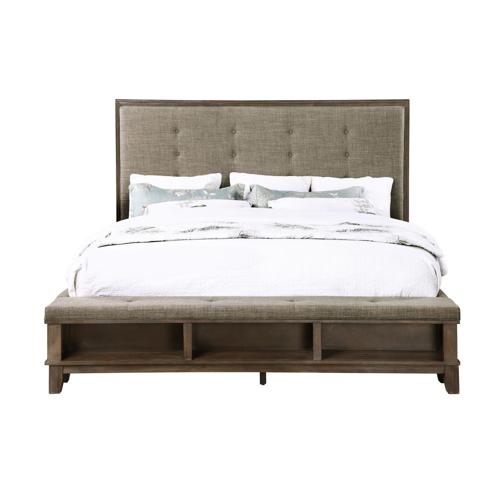 Furniture Cagney California King Solid Wood Bed in Brown
