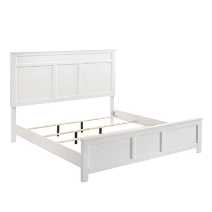 Furniture Andover Contemporary Solid Wood 5/0 Q Bed in White