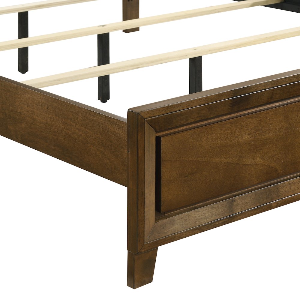 Ballard Wood Queen Panel Bed in Walnut Brown