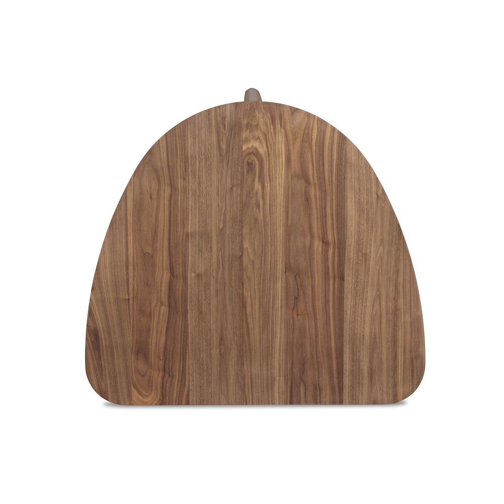 Furniture Oscar 32" Solid Wood Triangle Corner Table in Walnut