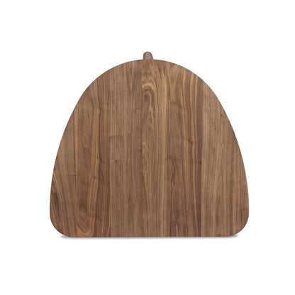 Furniture Oscar 32" Solid Wood Triangle Corner Table in Walnut