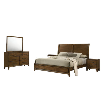 Ballard 5-Piece Wood King Bedroom Set in Walnut