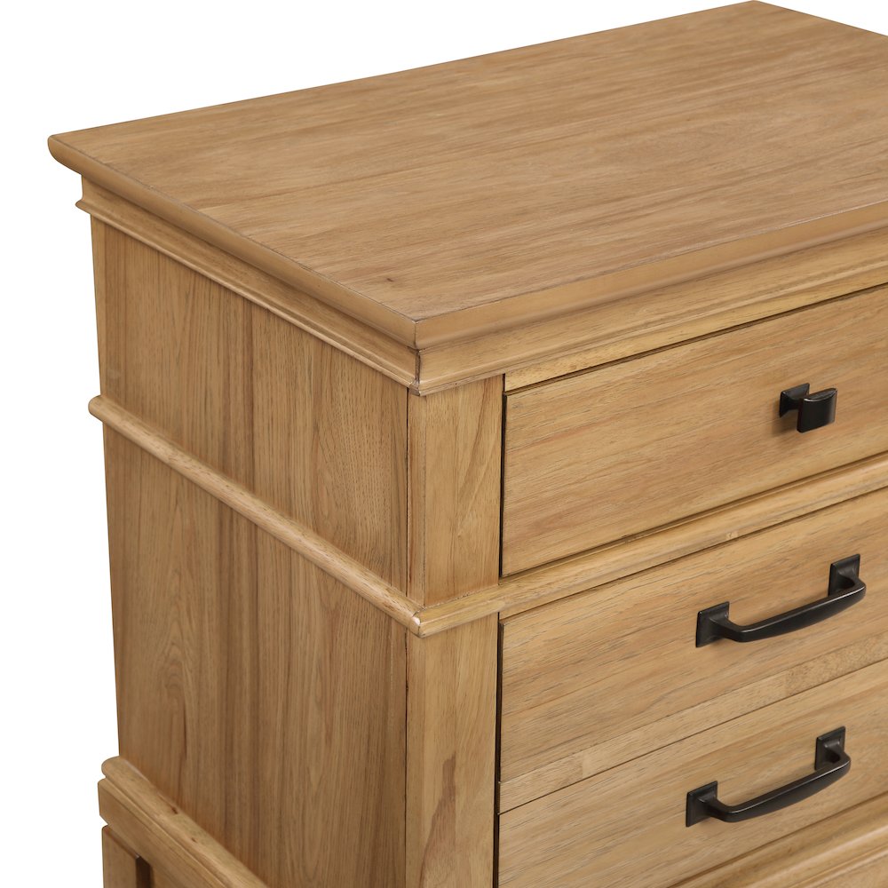 Sunstone Wood 3-Drawer Nightstand in Honey
