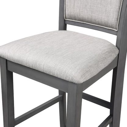 Amy Wood Counter Chair in Gray (Set of 4)