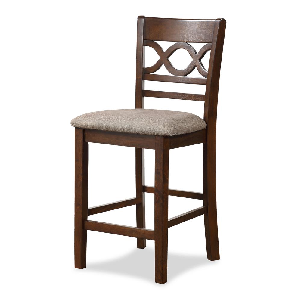Furniture Cori 5-Piece Solid Wood Counter Set in Brown