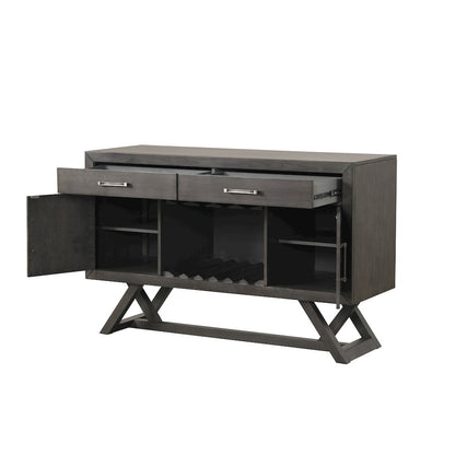 High Line Wood 2-drawer Server, Coffee