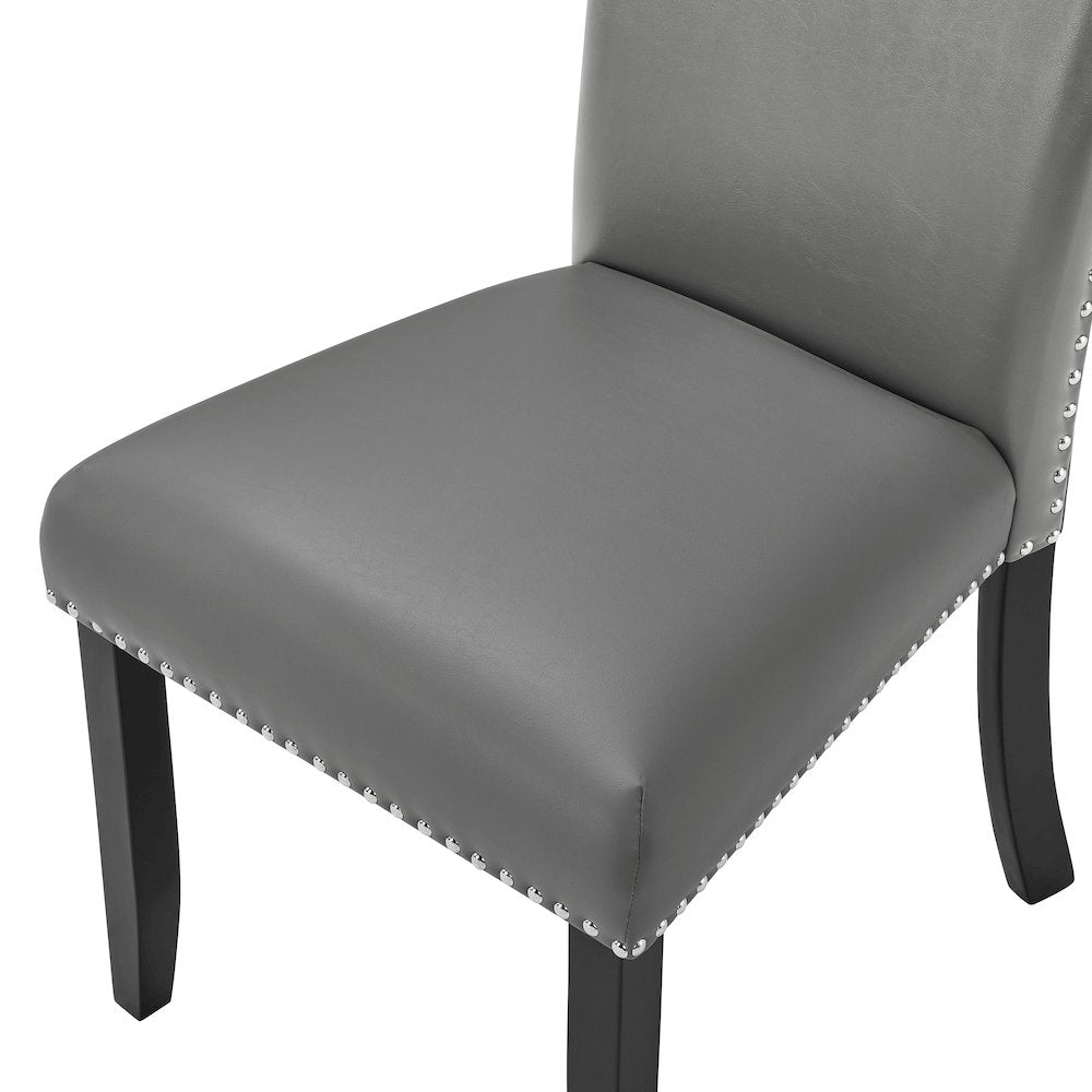 Lyra Wood Dining Chair in Gray (Set of 4)