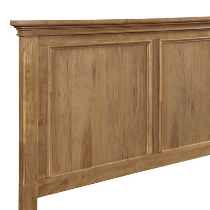 Sunstone Wood King Panel Bed in Honey Brown