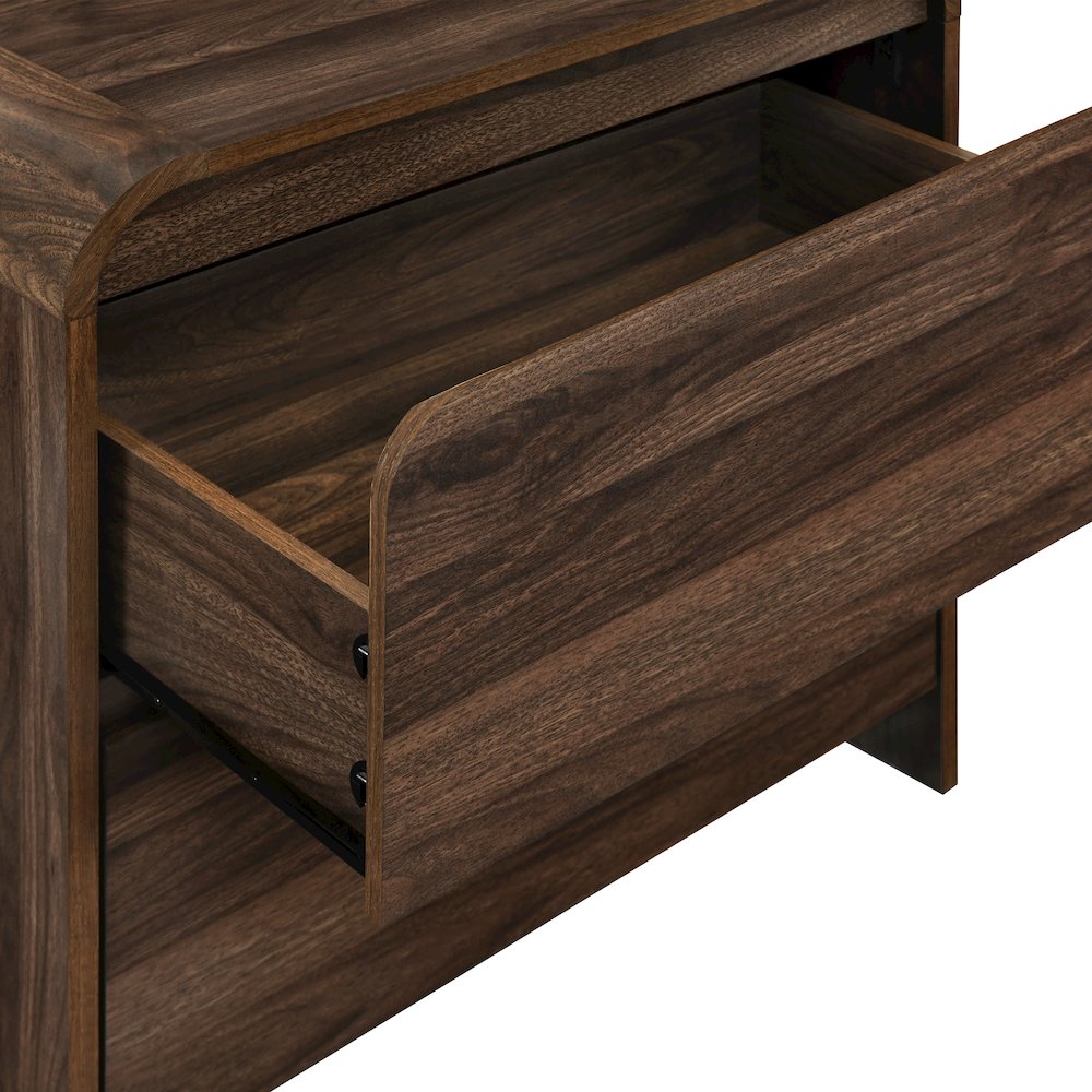 New Classic Furniture Mara Wood 2-Drawer End Table in Walnut/Brown (Set of 2)