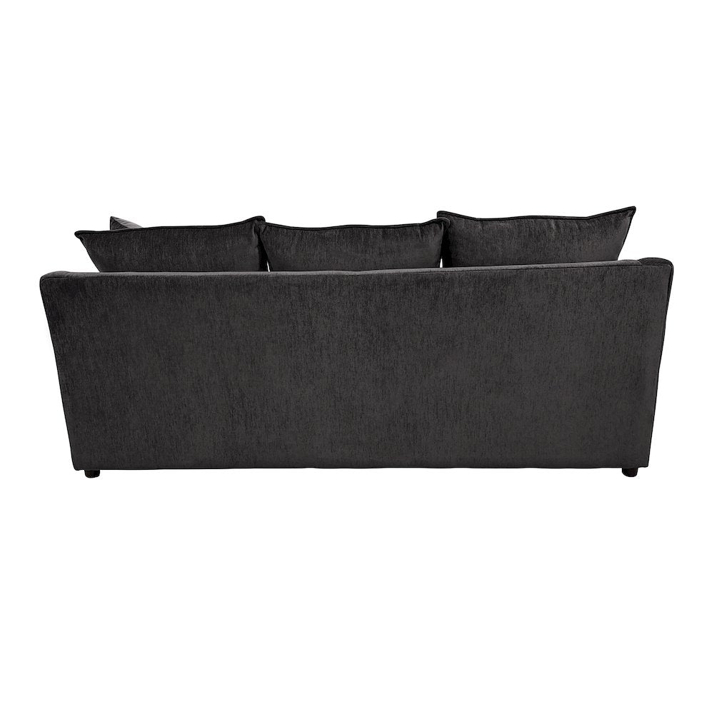 Sylvie Polyester Upholstered Sofa in Dark Gray