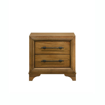 Talcott Wood 2-Drawer Nightstand in Honey/Brown