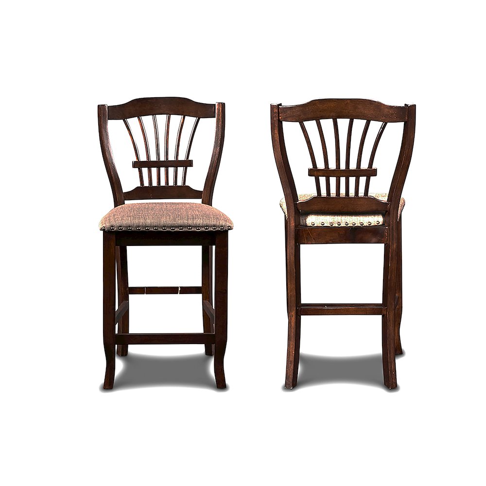 Bixby Wood Counter Chair in Espresso Brown (Set of 4)