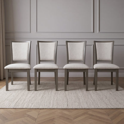 Amy Wood Dining Chair in Gray (Set of 4)