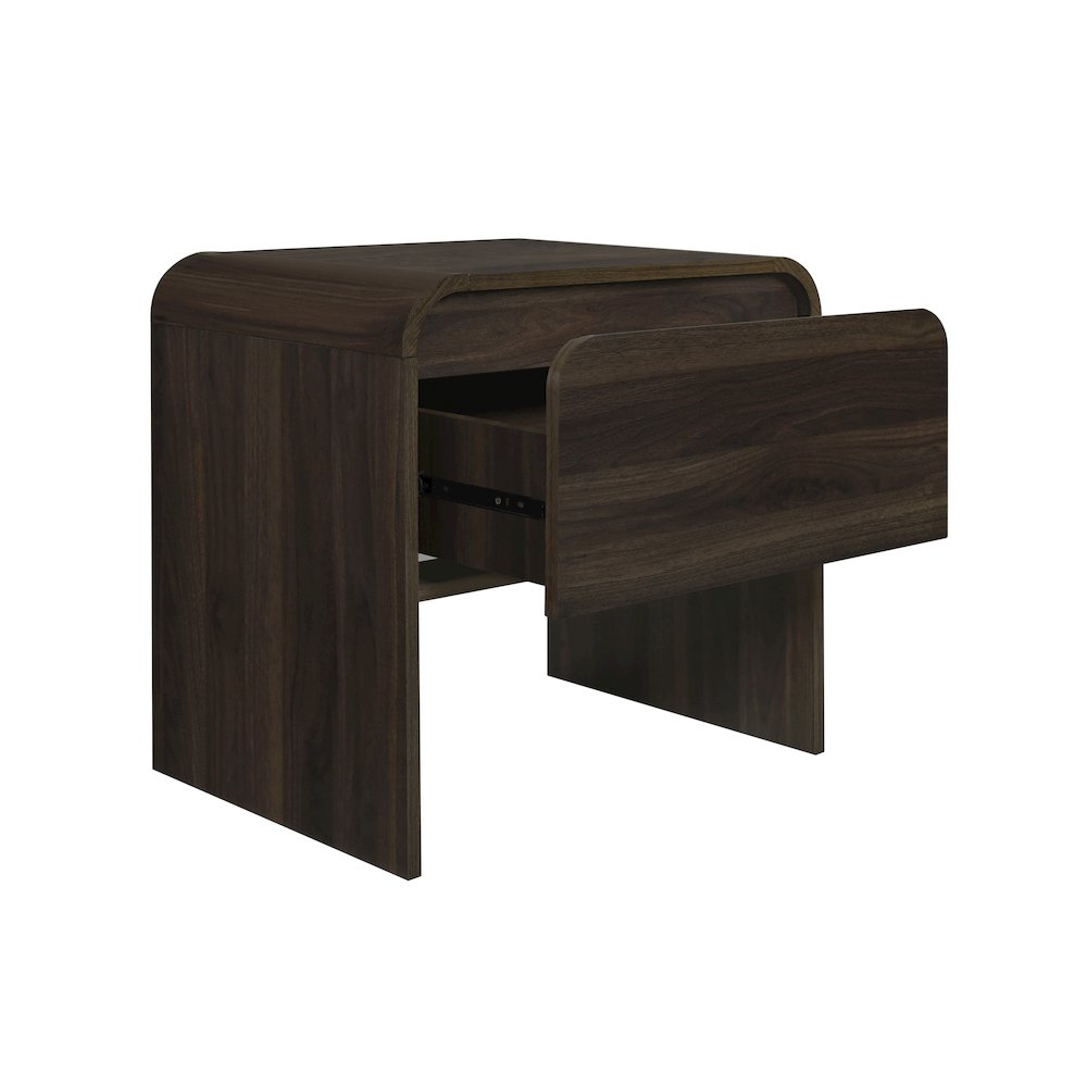 Mara 15.75 in. Walnut Rectangular Wood End Table