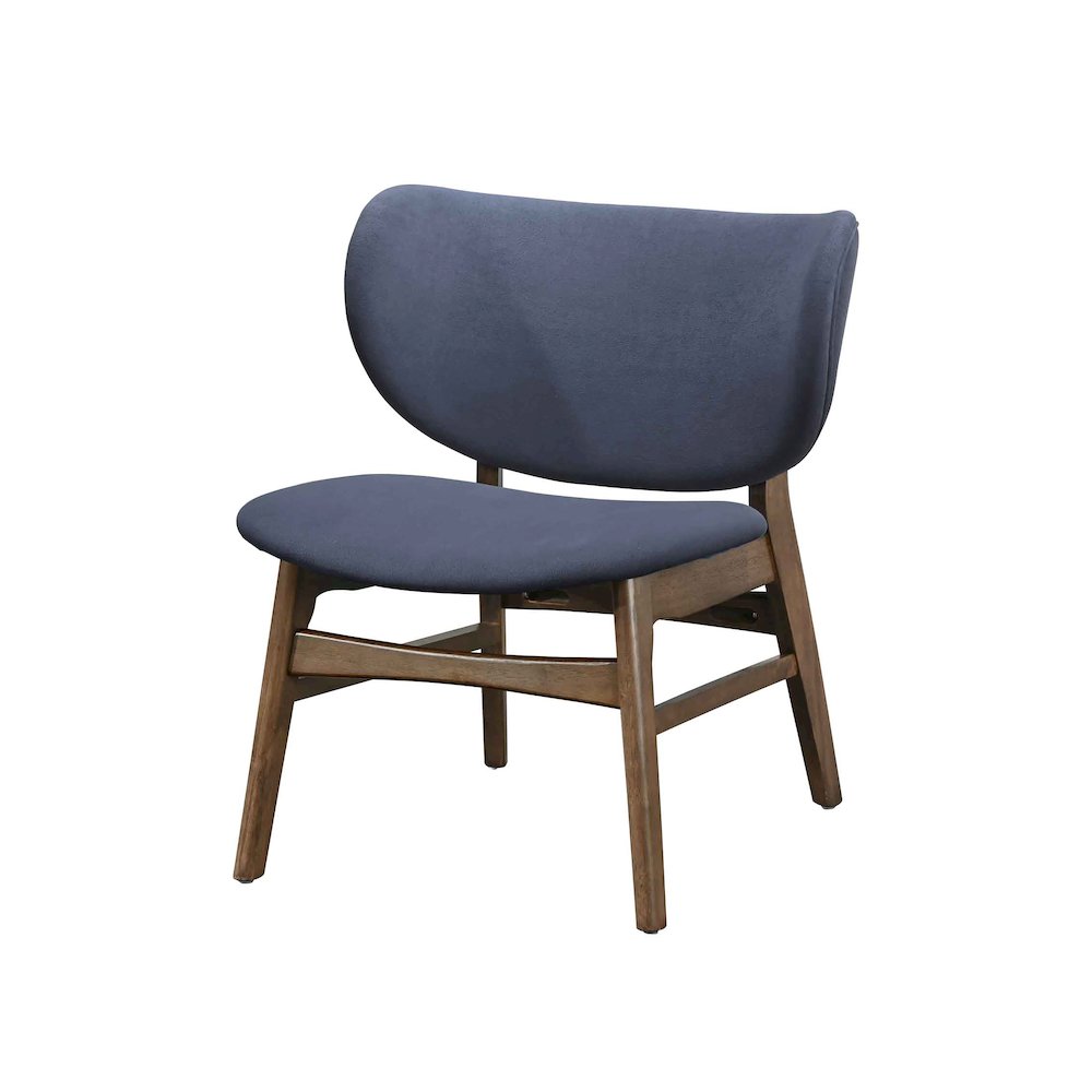Adler 2-Piece Wood & Fabric Lounge Chair in Blue