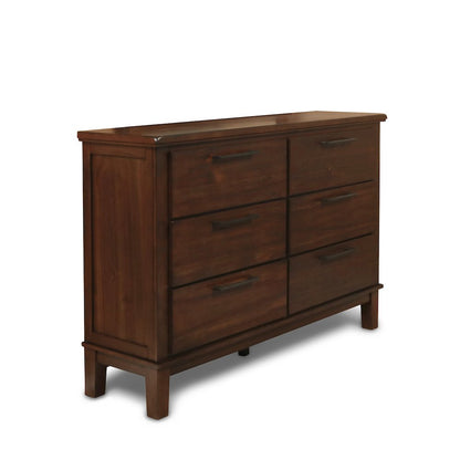 Cagney 3-Pc Wood Bedroom Set with Dresser in Chestnut