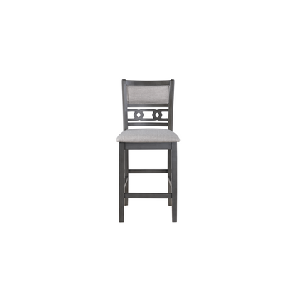 Furniture Gia Solid Wood Counter Table 2 Chairs in Gray