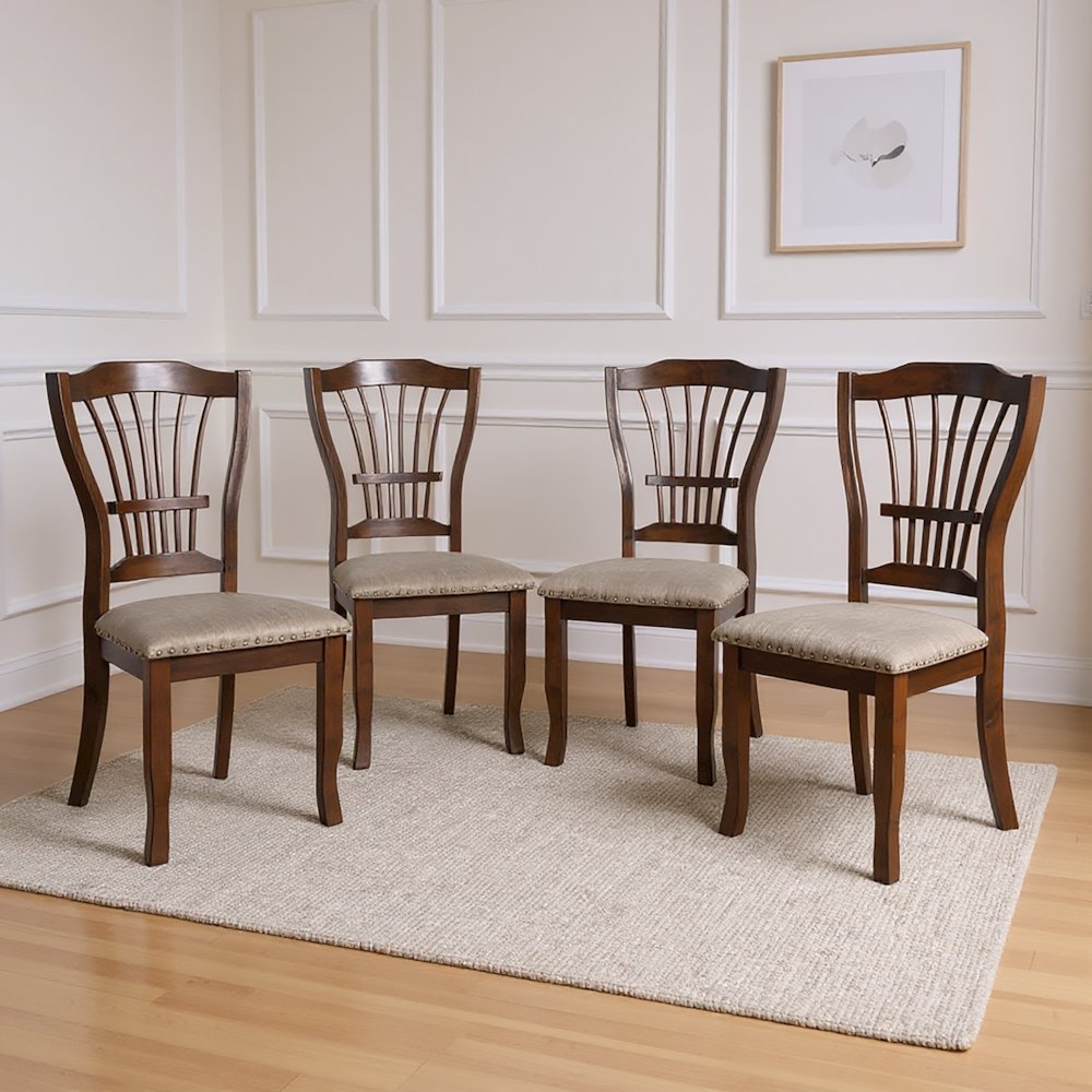 Bixby Wood Dining Chair in Espresso Brown (Set of 4)