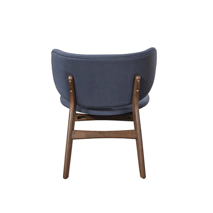 Adler 2-Piece Wood & Fabric Lounge Chair in Blue