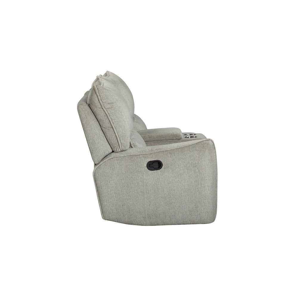 Remsen 3-Piece Polyester Fabric Manual Sectional in Latte